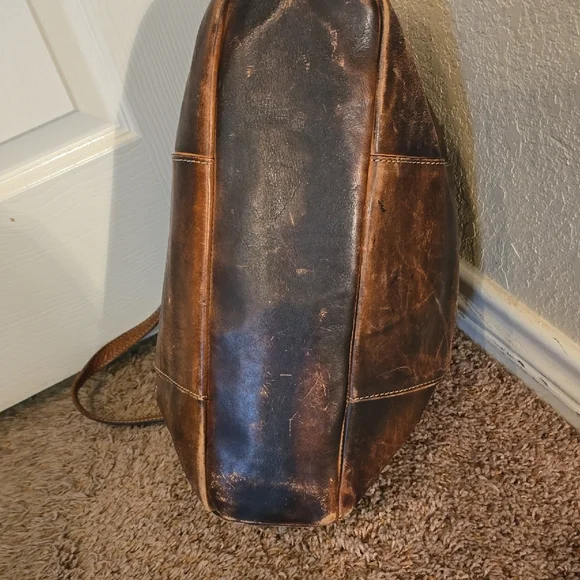 Patricia Nash Distressed Brown Leather Tote - Picture 7 of 13